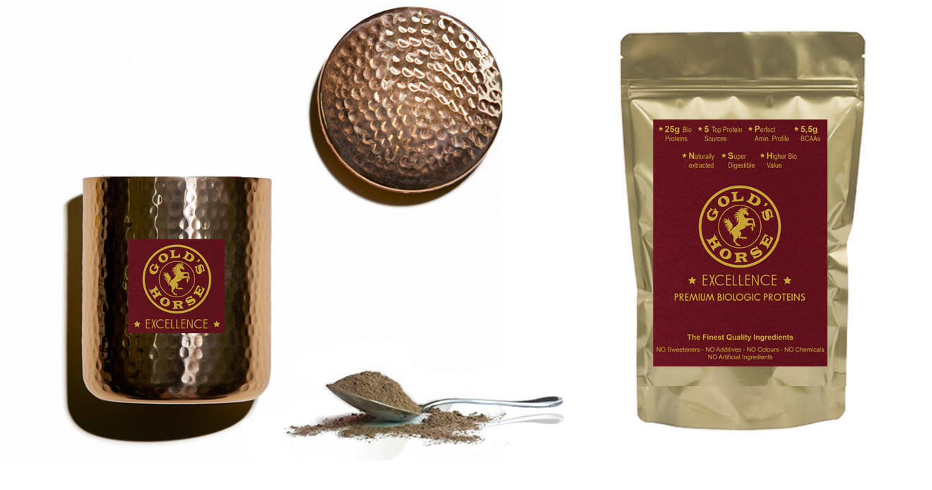 Golds Horse Excellence - Premium Bio Organic Proteins - Luxury plant based protein powder - Luxury vegan protein powder - Premium plant based protein powder - High quality plant based protein powder - Top quality plant based protein powder